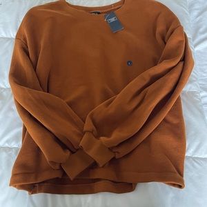 Abercrombie and Fitch Puff Sleeve Crewneck Sweatshirt